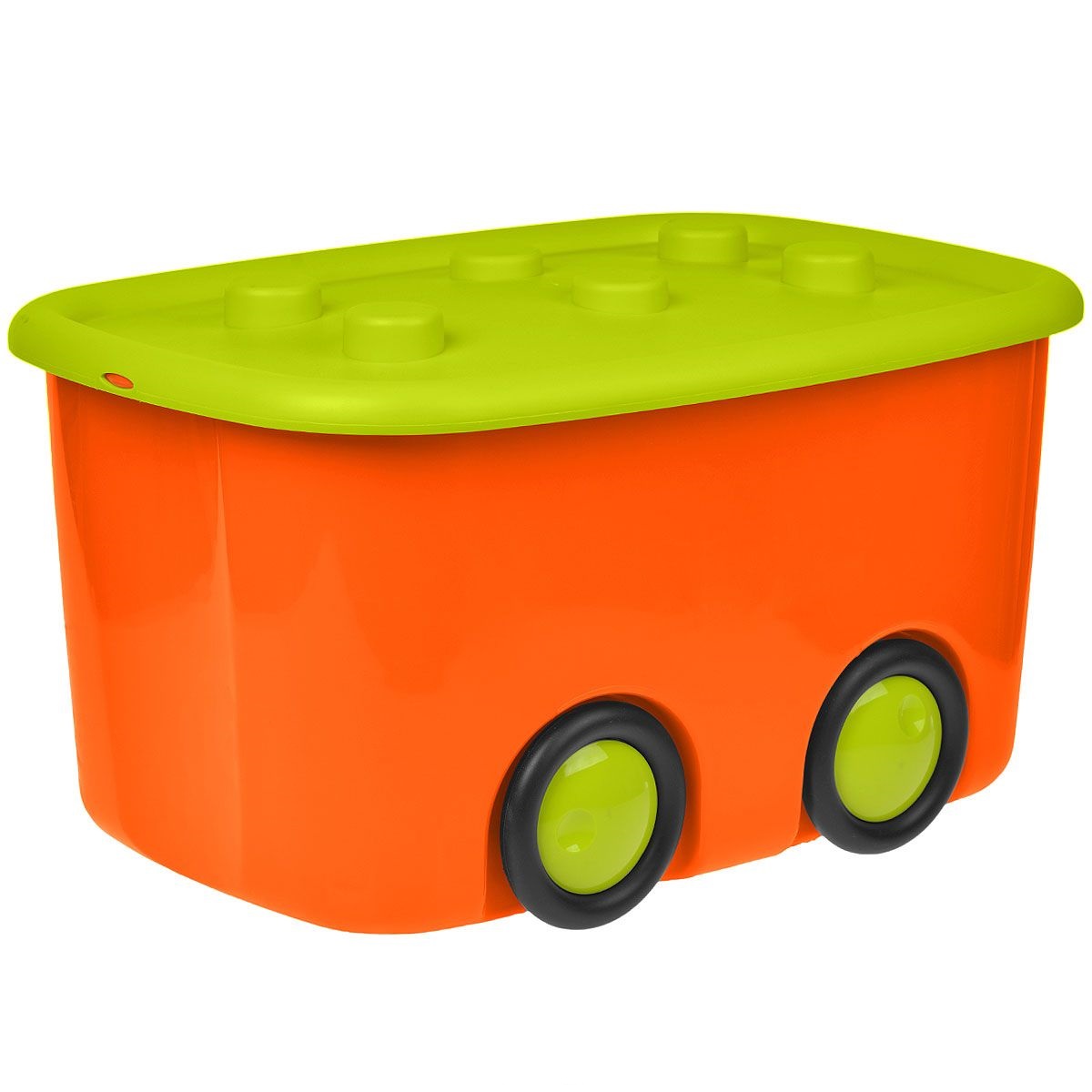 M2598О Ящик для игрушек на колёсиках &quot;МОБИ&quot;, (оранжевый) 60х41,5х32, 55 л, (3 шт/кор)
