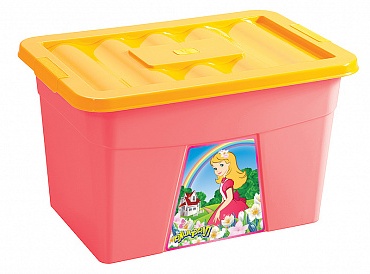 С13068Р Ящик для игрушек с аппликацией, (розовый) 600х400х360 (5 шт/кор), Россия